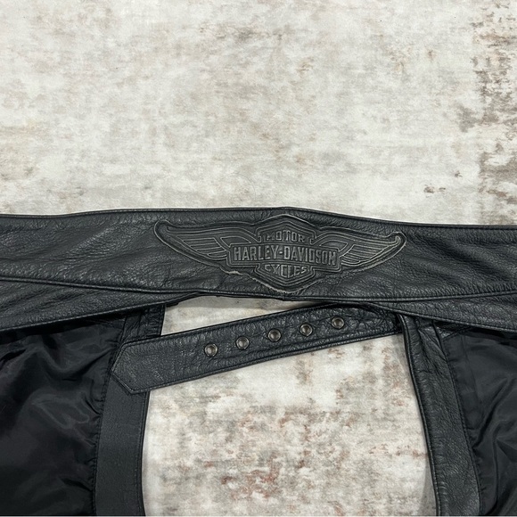 Harley-Davidson Other - Harley Davidson Leather Motorcycle Riding Chaps Pants Size Large